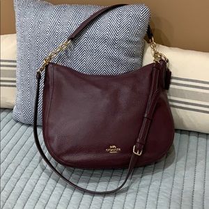 Coach Elle Hobo Deep Purple Burgundy Purse